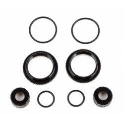 13mm hliníkové kroužky a čepičky včetně těsnění pro olejové tlumiče, černé