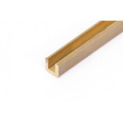 Mosazný U profil 2x2x330mm 5ks