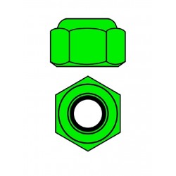 Hliníkové Nylon STOPmatky M3 - zelené - 10 ks