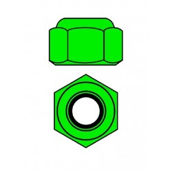 Hliníkové Nylon STOPmatky M4 - zelené - 10 ks
