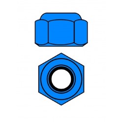 Hliníkové Nylon STOPmatky M3 - modré - 10 ks.