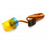 Blikající žlutý LED maják 13mm - 1ks