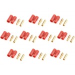 Konektor zlacený 3,5mm s plastovým krytem (5 párů)
