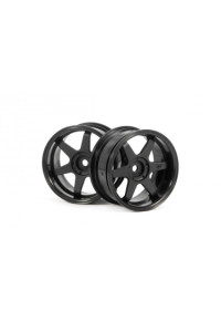 TE37 disky 26mm Černé (0mm Offset) 2ks