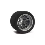 Mechové zadní gumy, PAN CAR 1/10, stříbrný disk, sh 30, 2 ks.