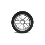 Mechové přední gumy, PAN CAR 1/10, stříbrný disk, sh 32, 2 ks