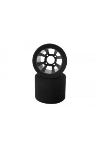 Mechové zadní gumy, PAN CAR 1/10, stříbrný disk, sh 32, 2 ks.