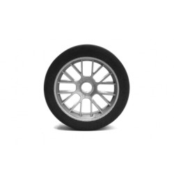 Mechové přední gumy, PAN CAR 1/10, stříbrný disk, sh 37, 2 ks