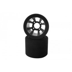 Mechové zadní gumy, PAN CAR 1/10, stříbrný disk, sh 37, 2 ks. Mechové zadní gumy, PAN CAR 1/10, stříbrný disk, sh 37, 2 ks.