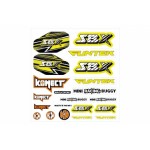 Samolepky SBX buggy, žluté