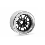 1.9'' Hliníkové beadlock disky offset -10 mm pro 1/10 crawler/expedice černé - 2 ks