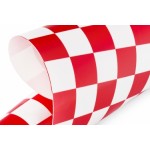 KAVAN nažehlovací fólie - šachovnice červená/bílá