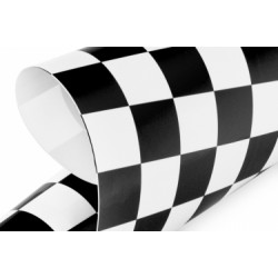 KAVAN nažehlovací fólie - šachovnice černá/bílá
