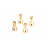4mm/G4 Gold Works Team/zlaté konektory, 14mm, 4ks.