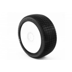 ADDICTIVE V2 BUGGY S1 (SUPER SOFT) nalepené pneumatiky, bílé disky, 2 ks.