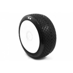 KAMIKAZE V2 BUGGY S1 (SUPER SOFT) nalepené pneumatiky, bílé disky, 2 ks.