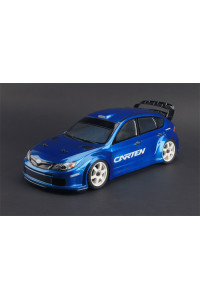 CARTEN WRX 1/10 TC 190mm čírá lexanová karosserie včetně světelných parabol