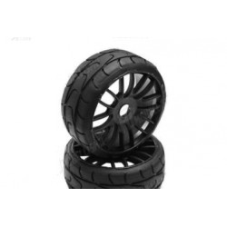 PMT 1/8 GT RALLY 18 "Medium" směs - nalepené, černé CARBON Q5 tvrdé disky, 2 ks.