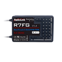 RADIOLINK Přijímač R7FG 7kanálový s kabelem pro měření napětí