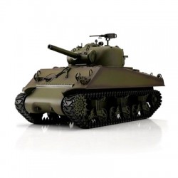 TORRO tank 1/16 RC M4A3 Sherman zelená kamufláž - BB Airsoft+IR (kovové pásy)