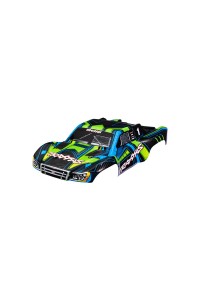 Traxxas karosérie Slash 4X4 zeleno-modrá (bezsponková)