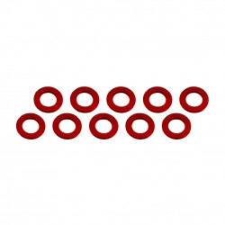 3x6x0,5mm alu podložky červené (10 ks.)