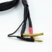 2S černý nabíjecí kabel G4/G5 v černé ochranné punčoše - dlouhý 60cm - (4mm, 3-pin XH)
