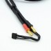 2S černý nabíjecí kabel G4/G5 v černé ochranné punčoše - dlouhý 60cm - (4mm, 3-pin XH)