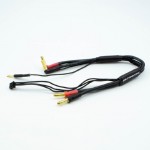 2S černý nabíjecí kabel G4/G5 v černé ochranné punčoše - dlouhý 30cm - (4mm, 3-pin XH)